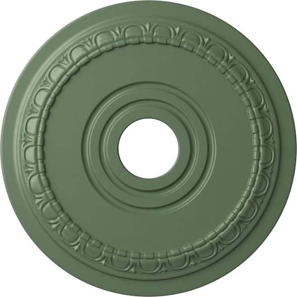 Ekena Millwork 1" x 17-1/2" x 17-1/2" Polyurethane Munich Ceiling, Hand-Painted Athenian Green