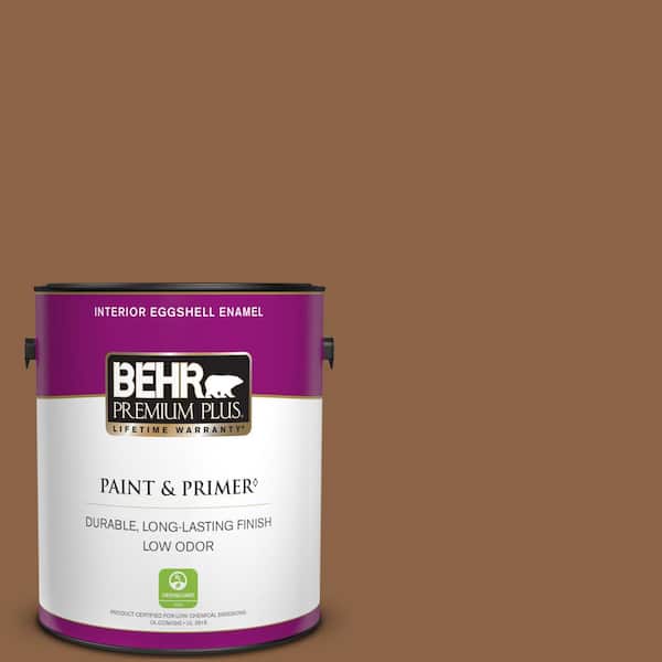 BEHR PREMIUM PLUS 1 gal. #S240-7 Leather Work Eggshell Enamel Low Odor Interior Paint & Primer