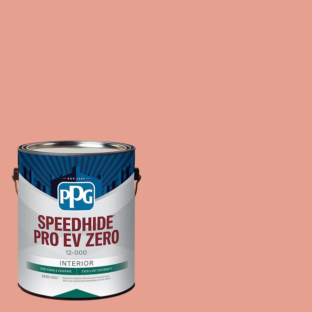 SPEEDHIDE Pro-EV Zero 1 gal. PPG1191-4 Coral Blush Flat Interior Paint product image for price tracking