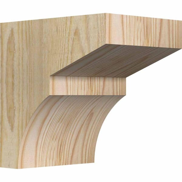 Ekena Millwork 6 in. x 8 in. x 8 in. Douglas Fir Monterey Rough Sawn Corbel