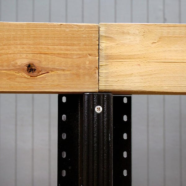 LIFETIME STEEL POST 8 ft. x 4 in. Powder Coated Black Steel Metal Fence Post with Top Plate for In-Ground Line Applications