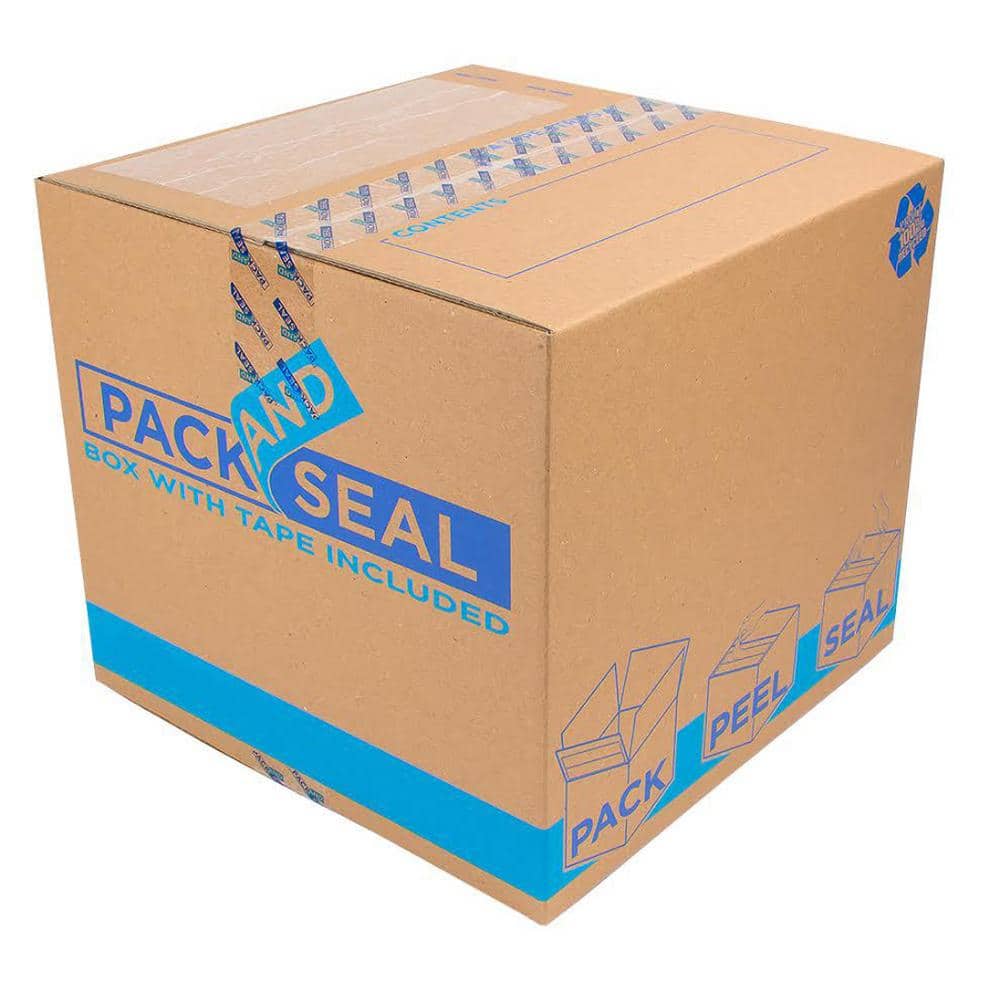 Pratt Retail Specialties Pack And Seal Medium Moving Box 25 Pack 18 In L X 18 In W X 16 In D Pckseal25 The Home Depot