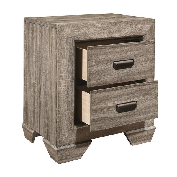 Donason 2-Drawer Natural Nightstand(23.5 in. W x 16.5 in. D x 26.5 in. H)
