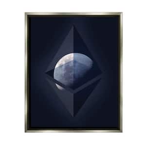 Ethereum On The Moon by Daphne Polselli Floater Frame Culture Wall Art Print 31 in. x 25 in.