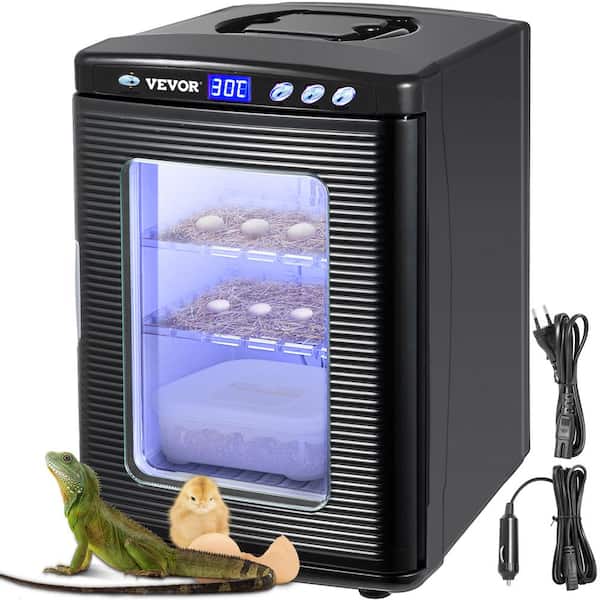 VEVOR Reptile Incubator 13 in. x 15 in. x 19 in. Led Digital Display Cooling, Heating Reptile Egg Incubator, Black Greenhouse