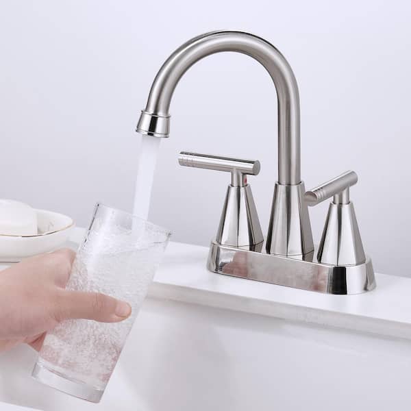 Zalerock High-gooseneck 4 in. Centerset Double Handle 360