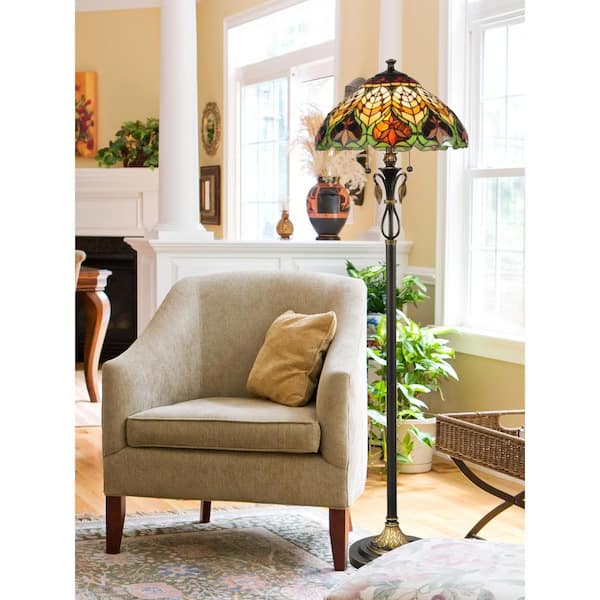 60 in. Sir Henry Antique Brass Floor Lamp