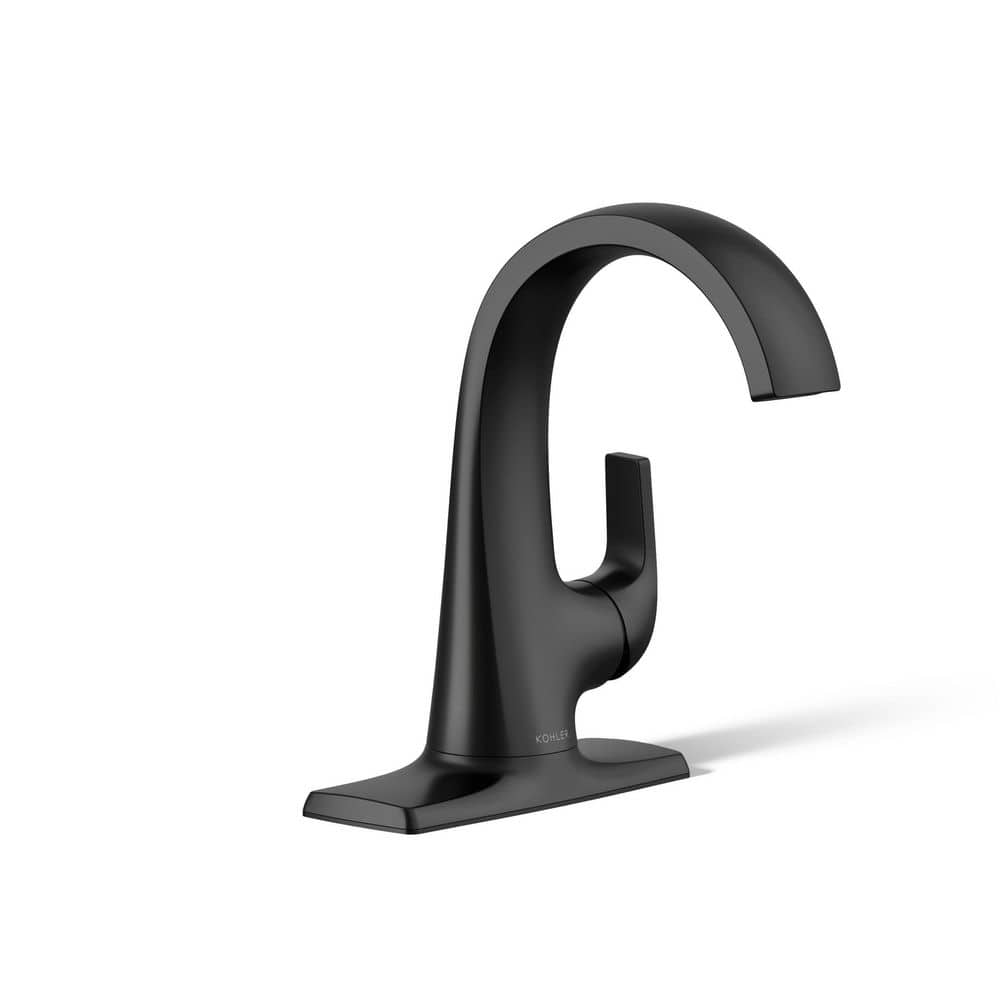 KOHLER Cursiva Single Handle Single Hole Bathroom Faucet in Matte