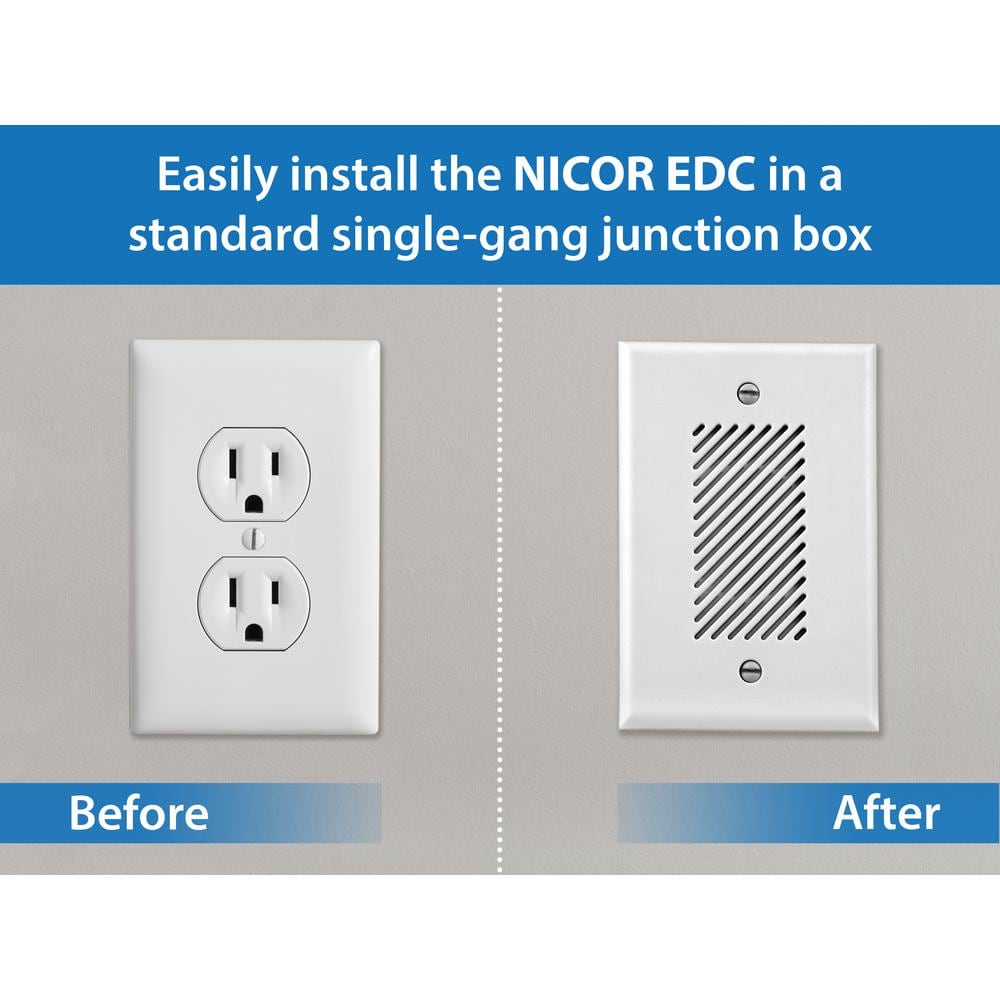 White Plastic Single-Gang Electronic Door Chime Kit with Lighted Button