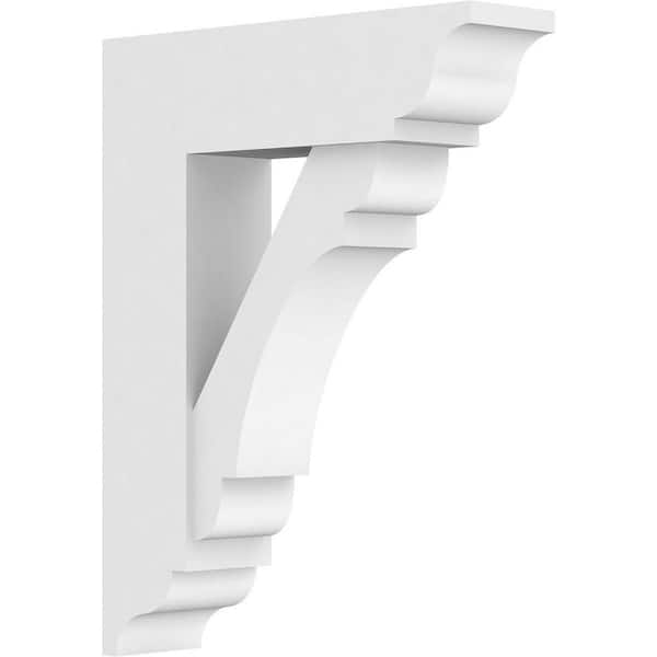 Ekena Millwork Standard Olympic 3 in. W x 18 in. H x 14 in. D Signature Urethane Polyurethane Bracket With Traditional Ends