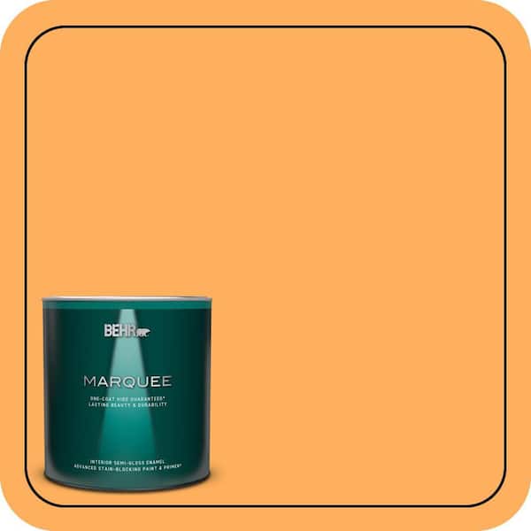 BEHR MARQUEE 1 qt. #280B-5 Vintage Orange Semi-Gloss Enamel Interior Paint & Primer