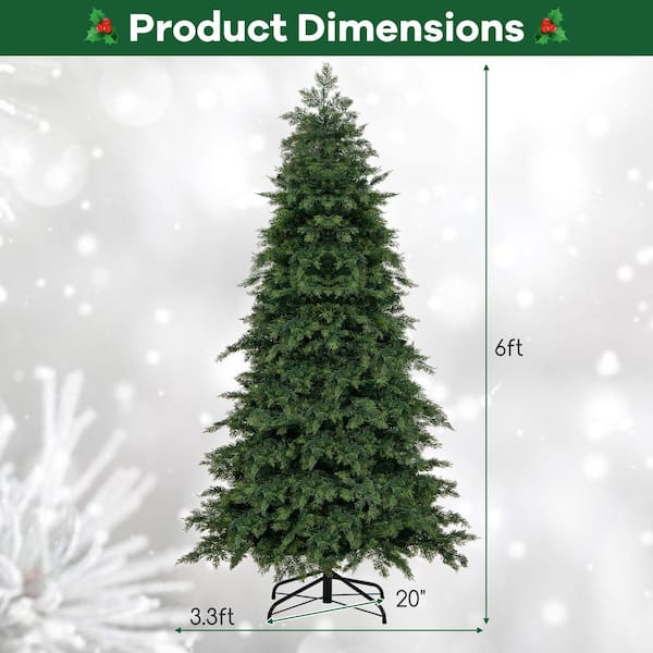 ANGELES HOME 6 ft. Green Unlit Artificial Christmas Tree Green