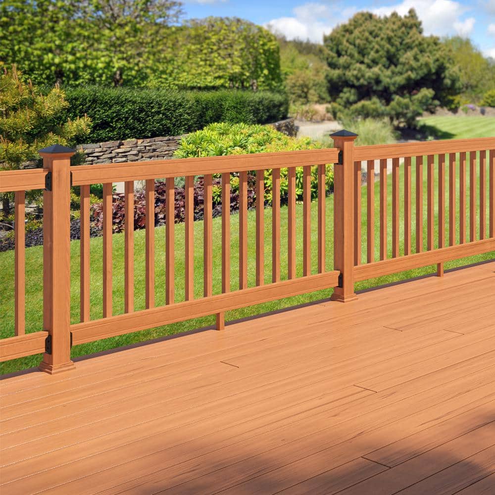 ProWood 6 ft. Cedar Tone Wood Railing Kit with Beveled Balusters