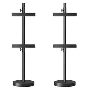 Adjustable Metal Tabletop Easel Stand for Picture Frame up to 24.8 in. Dual-Sided Poster Display, Black