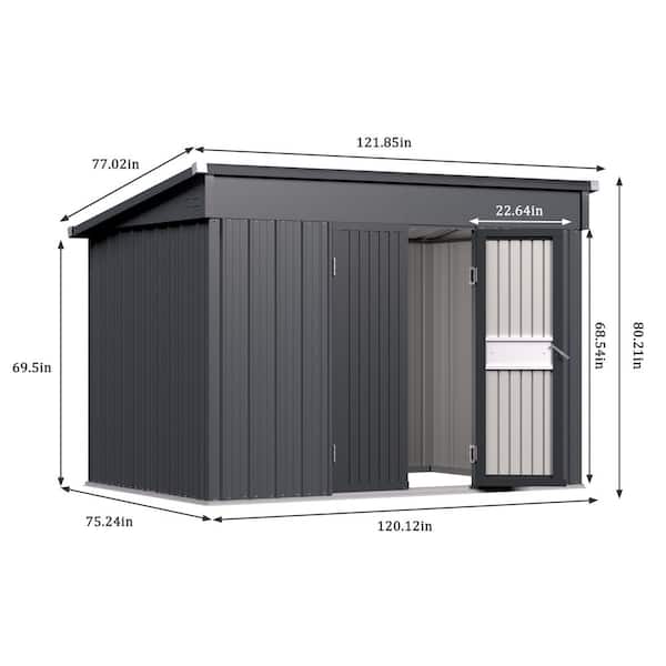 ❀なつ❀です(*^^*) SESSLIFE 6x4ft Outdoor Storage Shed, Galvanized Metal