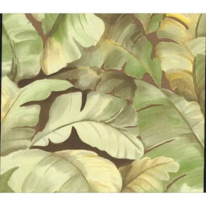 Mardan Lime Banana Leaf Vinyl Peelable Roll (Covers 57.8 sq. ft.)