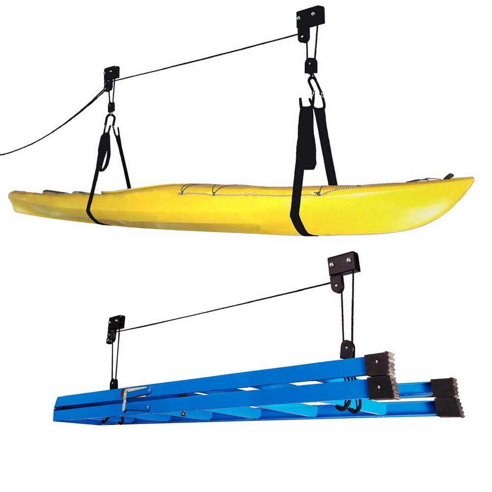 125 lb. Capacity Kayak Canoe Lift Hoist Storage Rack (2 Pack)