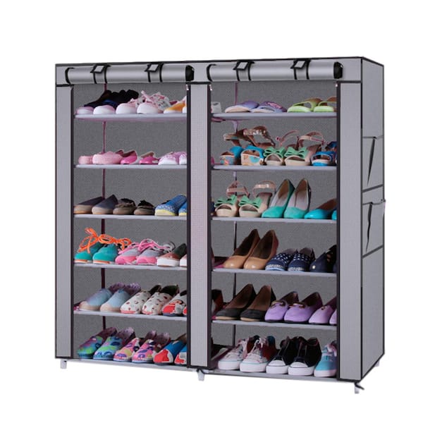 DIY Assembly 6 Layers Stackable Shoe Organizer Shoe Shelf Shoe Rack Stand  Space Saving Shoe Hanger Shoe Box Cabinet