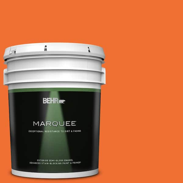 BEHR MARQUEE 5 gal. #S-G-240 Dragon Fire Semi-Gloss Enamel Exterior Paint & Primer