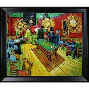 The Drinker's Cafe by Vincent Van Gogh Black Matte Framed People Oil Painting Art Print 25 in. x 29 in.