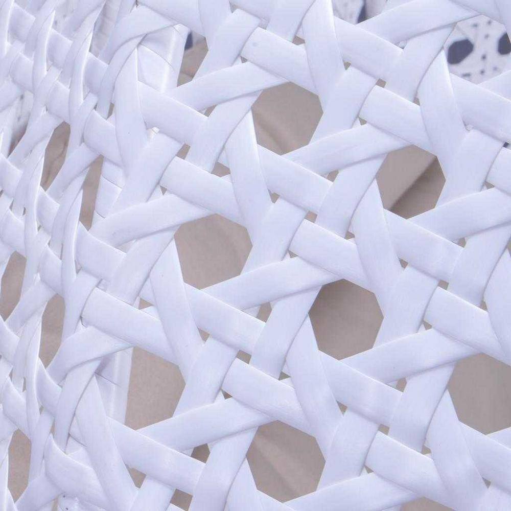 White Iron Double Egg Hanging Chair with Taupe Cushions