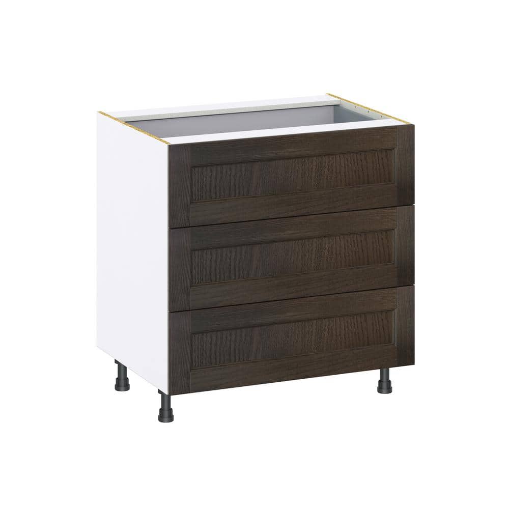 Georgetown 33 in. W x 24 in. D x 34.5 in. H Assembled Drawer Base Kitchen Cabinet in Chestnut with 4-Drawers price history on PriceWatchPro