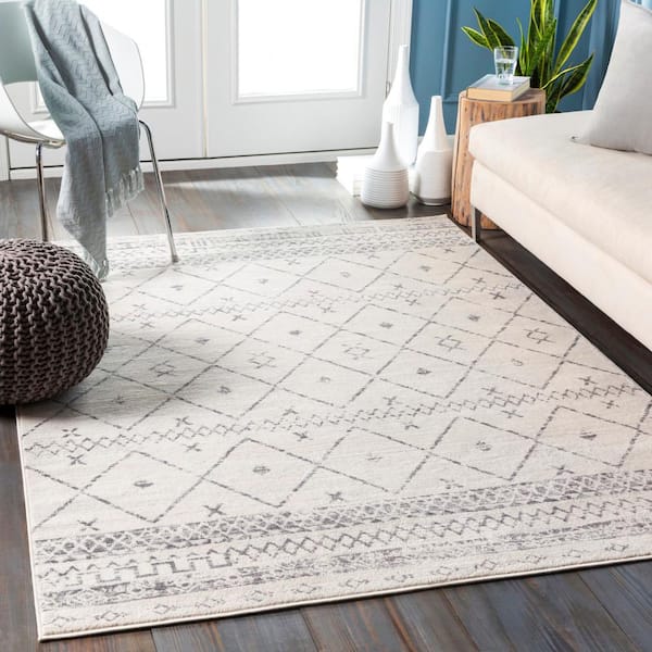 Pau Light Gray 6 ft. 7 in. x 9 ft. Area Rug