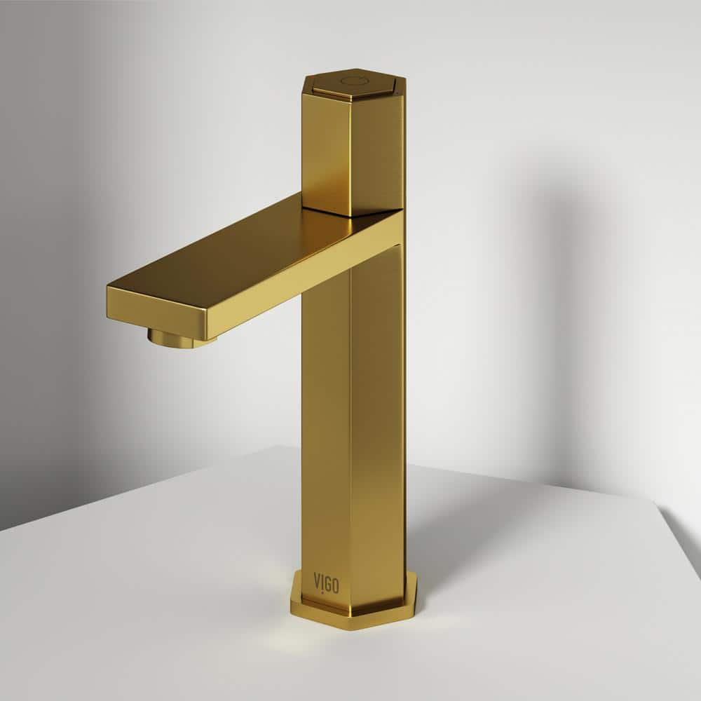 Matte Brushed Gold Single Handle Bathroom Faucet