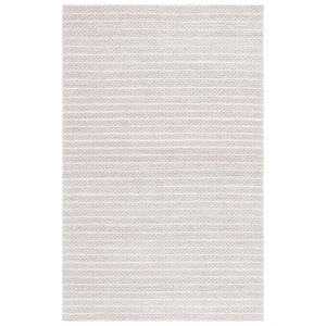 Marbella Beige Ivory 4 ft. X 6 ft. Border Striped Area Rug