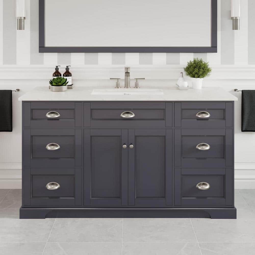 remodel 05 V.A. 『VANITY BOX』 Vanity Art 60 in. W x 22 in. D x 34 in. H Double Sink