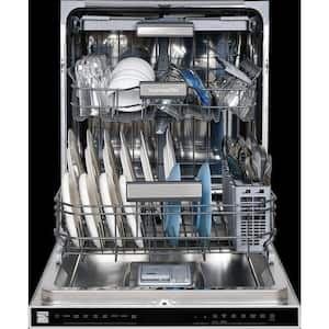 24 in. Standard Built-In Dishwasher in Black with TotalFlex 3rd Rack, Interior Light, TurboDry and Pocket Handle