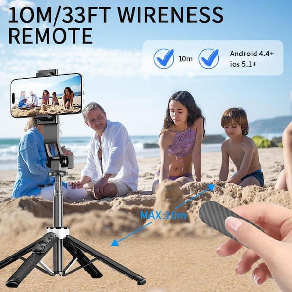 Aazon.co: Selfie Stick Quadpod, 71" Phone Stand,Cell Phone Tripod