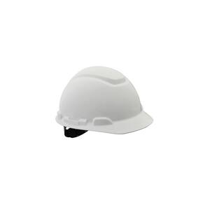 White Non-Vented Hard Hat with Pinlock Adjustment