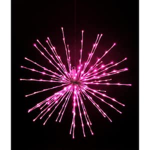 32 in. Pink LED Christmas Spritzer