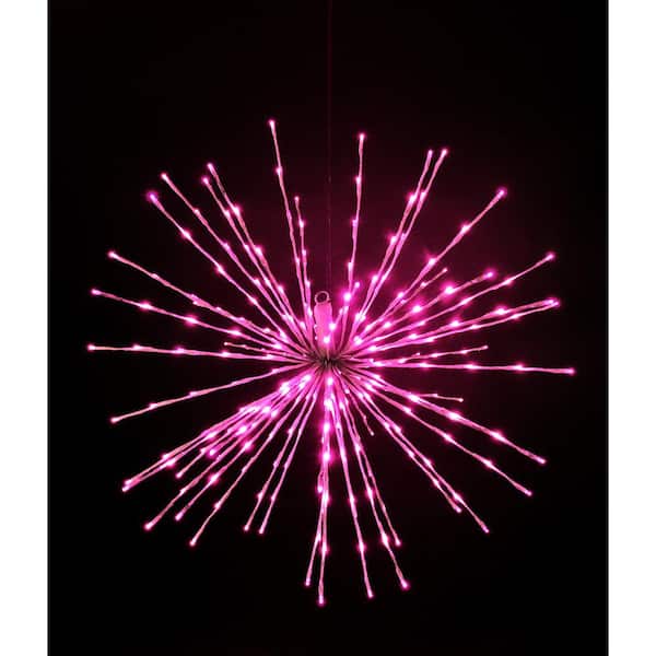 HOLIDYNAMICS HOLIDAY LIGHTING SOLUTIONS 32 in. Pink LED Christmas Spritzer