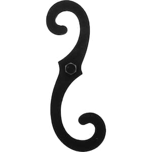 7 in. Black Exterior Shutter S Hooks (2-Pieces )