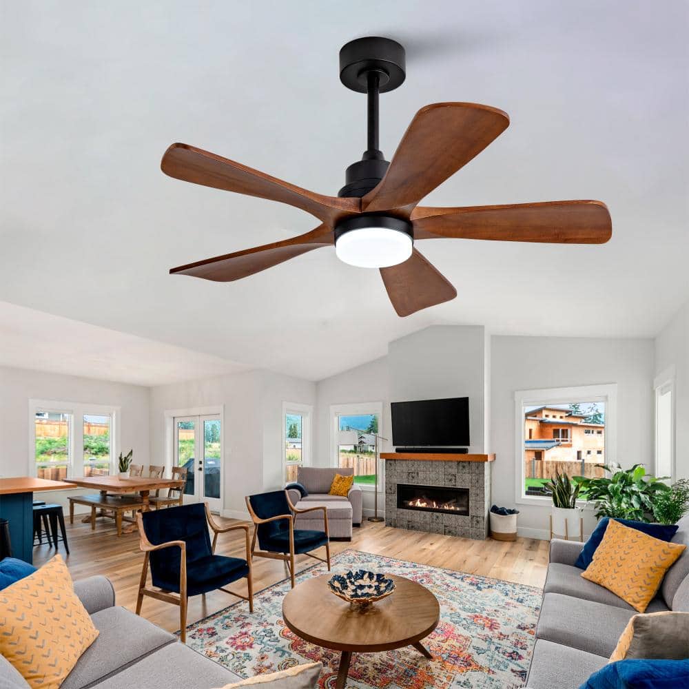 42 in. Black Reversible Quiet DC Motor Downrod Mount Standard Fan with Remote Control Dimmable 6 Wind Speed price history on PriceWatchPro