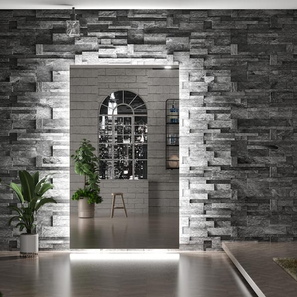 60 in. W x 36 in. H Rectangular Frameless LED Light Anti-Fog Wall Bathroom Vanity Mirror with Backlit