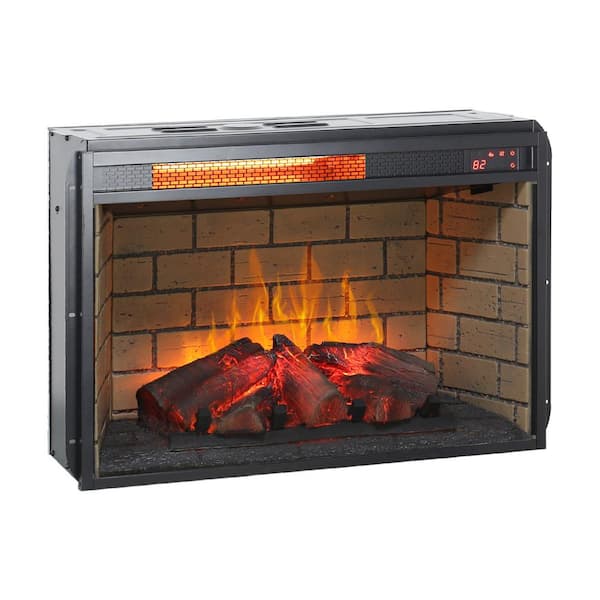 5000BTU 26 in. Infrared Recessed Electric Fireplace Insert with Overheat Protection, Timer Setting