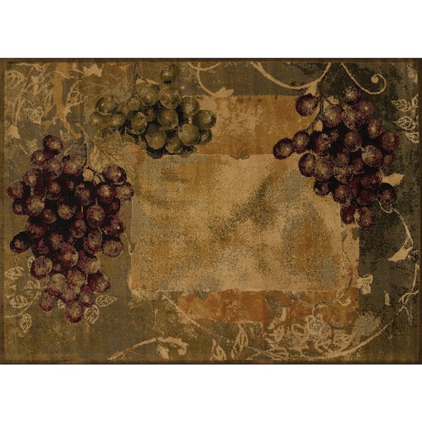 United Weavers Affinity Vineyard Green 5 ft. 3 in. x 7 ft. 2 in. Abstract Polypropylene Area Rug