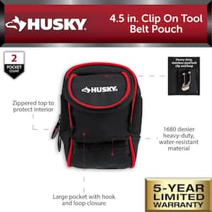 4.5 in. Clip On Tool Belt Pouch