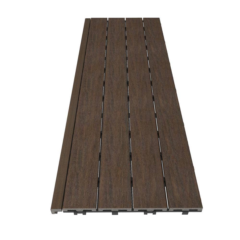 Brazilian Ipe Composite Deck Tile Straight Trim, 3 ft