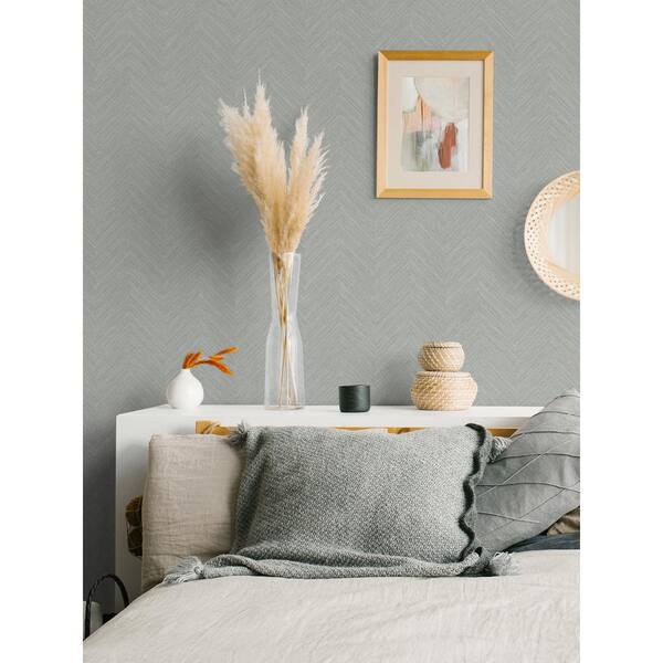 York Designer Wallpaper - Taupe & Bronze Large Chevron On Black Faux (60 Sq Ft Bolt)