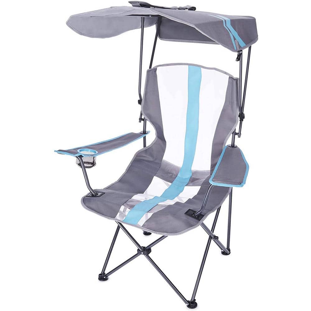 Kelsyus Premium Portable Camping Folding Lawn Chair with Canopy, Blue :  80185 80185