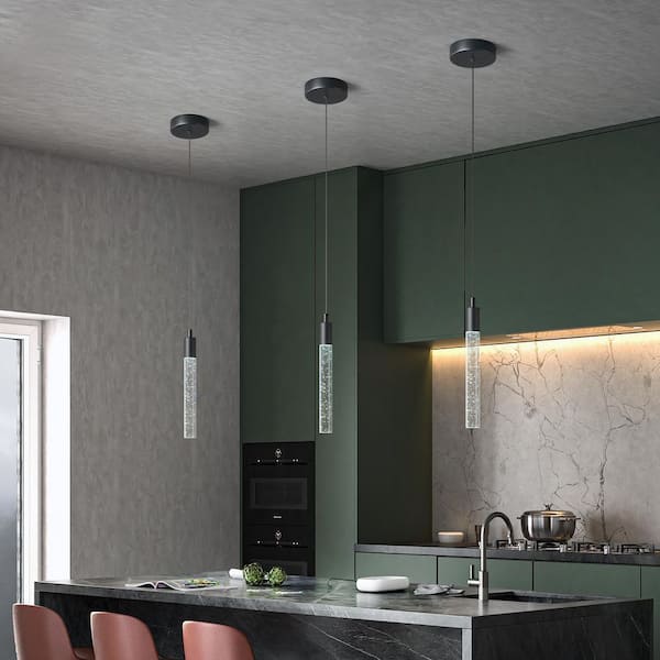 ZHLWIN Home Light 6 Watt 1 Light Black Integrated LED Mini Pendant