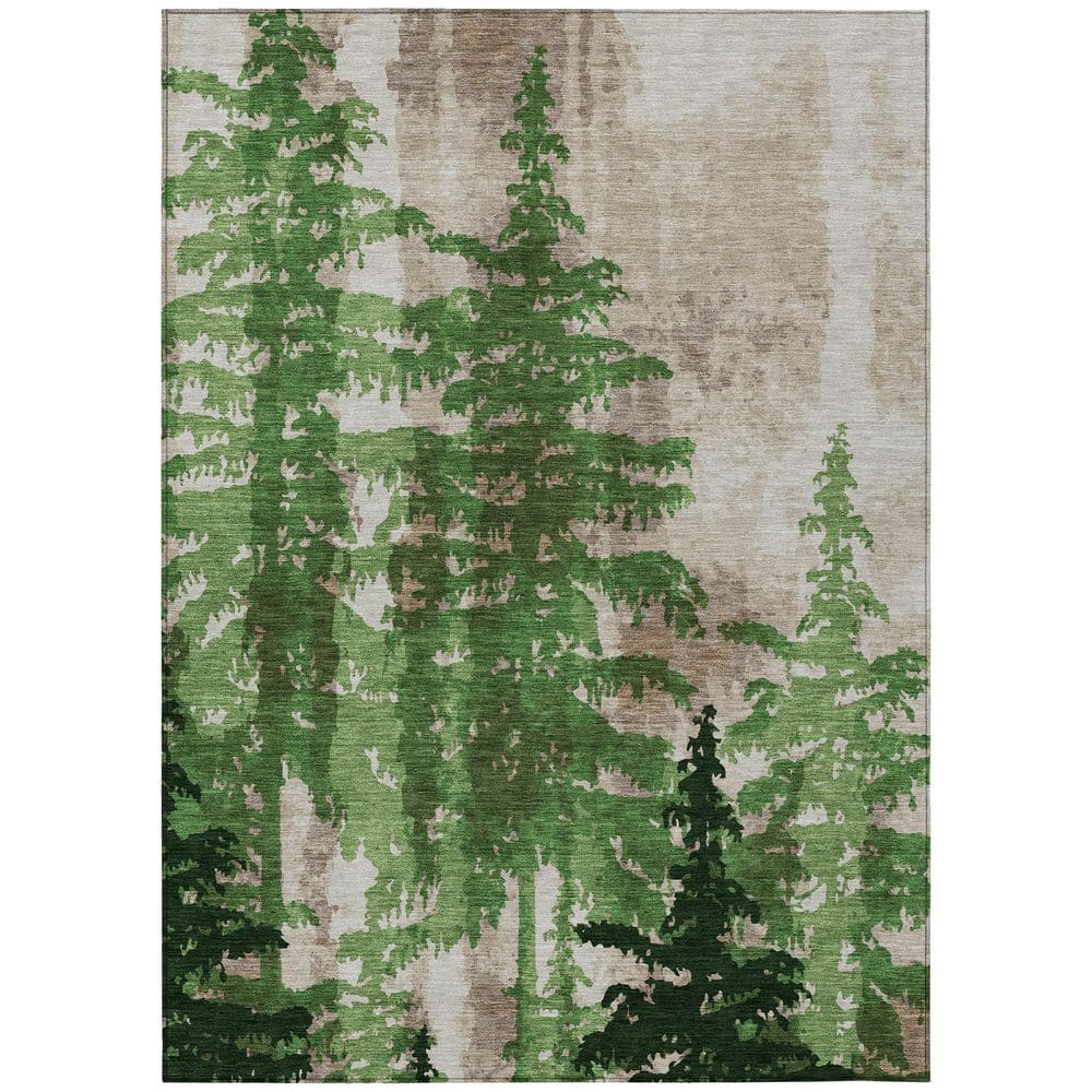 Chantille Machine Washable Indoor/Outdoor Abstract ACN2833 Green 5 ft. x 7 ft. 6 in. Area Rug price history on PriceWatchPro