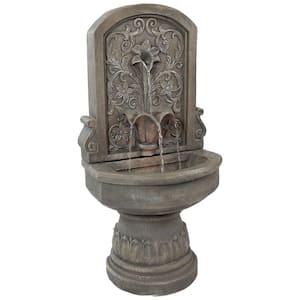 Lovely Lily Polyresin Outdoor Wall Fountain