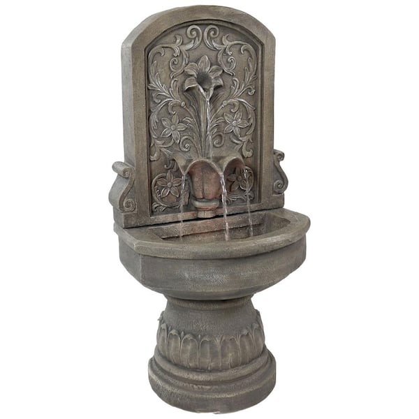 Sunnydaze Lovely Lily Polyresin Outdoor Wall Fountain