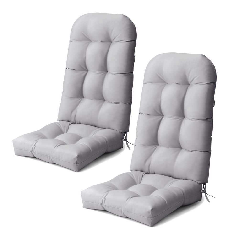 50 in. x 20 in. 2-Piece Polyester Outdoor Adirondack Chair Cushion in Light