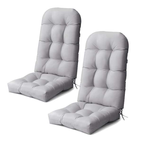 Unbranded 50 in. x 20 in. 2-Piece Polyester Outdoor Adirondack Chair Cushion in Light Gray